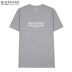 Áo thun nam in hình message printed tee giordano 01092304