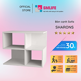 Bàn gỗ cạnh Sofa hiện đại SMLIFE Sharons | Gỗ MDF dày 17mm chống ẩm | D65xR20xC55cm - Màu