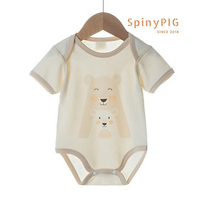 Quần áo sơ sinh 0-2 tuổi 100% cotton hữu cơ tự nhiên không chất tẩy nhuộm an toàn cho bé cộc tay và sát nách