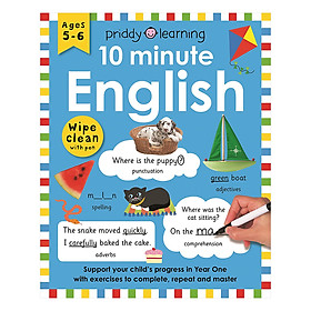Priddy Learning 10 Minute English Wipe Clean Workbook (Ages 5+)