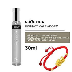 Nước Hoa Nam Adopt' Instinct Male 30ML Hương Thơm Trầm Ấm Mộc Mạc, Tặng Kèm Vòng Tay May Mắn