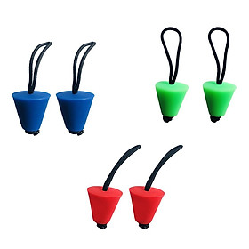 6 Pieces Rubber Universal Kayak Canoe Boat Dinghy Scupper  Drain Holes Stopper Bungs Replacement Accessories