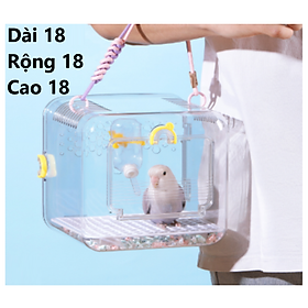 1 LỒNG NHỰA CAO CẤP P12 (18X18X18) DÙNG VẬN CHUYỂN, SHIP CHIM, VẸT ĐI CHƠI