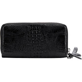 Ví nữ da cá sấu 2 khóa gai Huy Hoàng