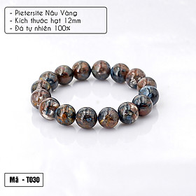 Vòng tay Pietersite Nâu Vàng VIP 12mm do Anqlo tác chế