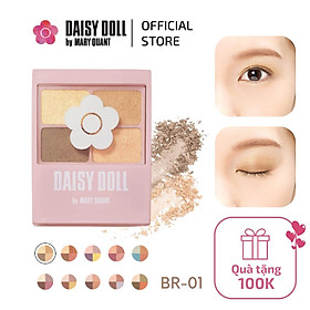 Bảng Phấn Mắt Daisy Doll By Mary Quant Nhật Bản Siêu Bền Màu Đa Chức Năng Phấn Má Hồng Bắt Sáng BR-01 Sand Brown 5.1g