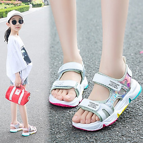 Dép sandal bé gái êm chân đi học , đi chơi xinh xắn 4 - 14 tuổi, phong cách Hàn Quốc