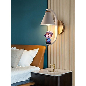 Đèn tường phòng ngủ phòng cách Châu Âu Búp bê dễ thương màu trắng- bảo vệ mắt DT2