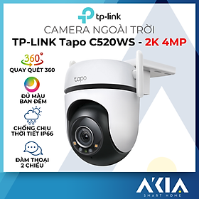 Camera Wifi Ngoài trời TP-Link Tapo C520WS - Độ phân giải 2K 4MP, Chống chịu thời tiết IP66, Có màu ban đêm - Hàng chính hãng
