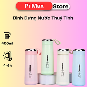 Bình Đựng Nước Lõi Thủy Tinh Bọc Nhựa Nice, Kèm Dây Xách