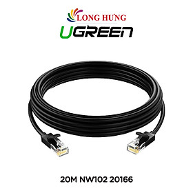 Cáp mạng dạng tròn đen đúc sẵn Ugreen Cat6 UTP 26AWG Lan Cable NW102 - Hàng chính hãng