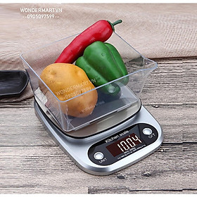 Cân nhà bếp Kitchen Scale 0.01g max 3kg mặt cân inox chính xác