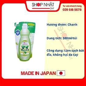 Nước Rửa Chén Hương Chanh Loại Túi 500ml Rocket