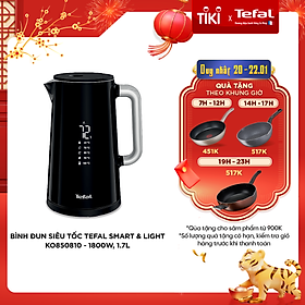 Bình đun siêu tốc Tefal Smart & Light KO850810 – 1800W, 1.7L – Hàng Chính Hãng