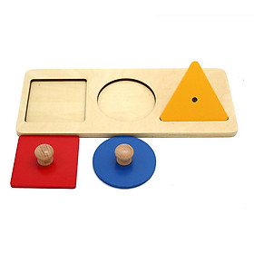 Bộ đầy đủ bảng khay núm hình học - Giáo cụ Montessori