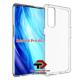 Ốp lưng silicone dẻo trong suốt dành cho OPPO Reno4 Pro