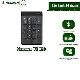 Bàn phím số không dây Dual Mode Newmen TK-029, kết nối 2.4Ghz - Hàng chính hãng