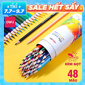 Bút chì màu chuyên nghiệp dạng cốc Deli 24/36/48 màu - 68123/68124/68125