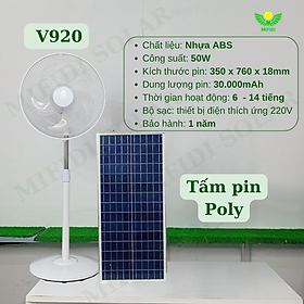 Mua Quạt Năng Lượng Mặt Trời MIFIDI Quạt Đứng dòng Beta Cao Cấp Xiang V920 Dòng Không Remote