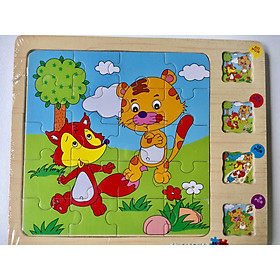 Tranh ghép bằng gỗ hình con Rùa Edugames GB122-01 - 16 x 24 cm