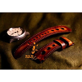 Dây đồng hồ cao cấp da bò Vegtan Ý may tay thủ công ( Tặng kèm khóa chốt và cây thay dây) - RAM Leather D33ty