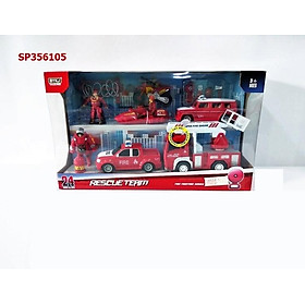 Hộp mô hình xe cứu hỏa 5c, xe ct thang pin nút, 9937B