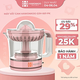 Máy Vắt Cam HAWONKOO OJH-001-PK Hồng Pastel 30W 600ML Hàng Chính Hãng Bảo Hành 12 Tháng - Thương Hiệu Hàn Quốc