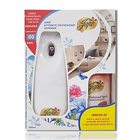 Bộ máy xịt phòng tự động Jape hương LAVENDER 600ml (máy + nước hoa thay thế) + tặng kèm nước hoa thay thế Rose Wardia 300ml