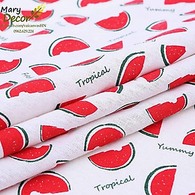 Mua Vải Bố Vải Canvas Decor Trang Trí May Rèm  Màn Cửa Sổ  Khăn Bàn  Khăn Picnic  Phông Chụp Ảnh Họa Tiết Dưa Hấu