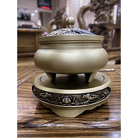 Mua Bộ lư xông trầm bằng đồng nguyên chất ( nặng 820g)