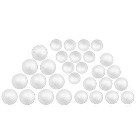 30x White Sphere Styrofoam Ball For Kid Modeling Craft DIY Ornament 7/8/10cm