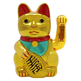 Mèo Vàng Nhựa Vẫy Tay XL Đan Như
