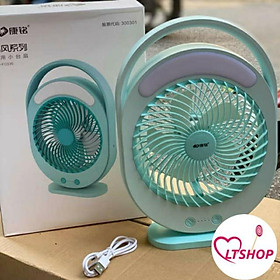 Mua QUẠT SẠC TÍCH ĐIỆN CÓ ĐÈN LED KM F0336-GIÁ TỐT