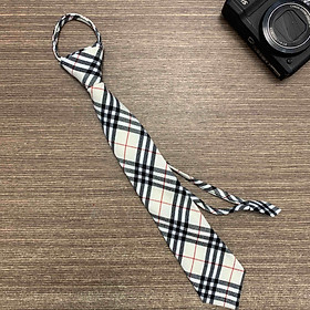 Cà vạt nữ KING công sở vải silk lụa mịn thắt sẵn bản nhỏ 6cm