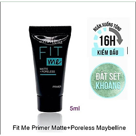 Minisize 5ml Kem lót Maybelline Fit Me Matte+ Poreless 16H Mattifying Primer kiềm dầu