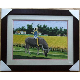 Mua Chăn trâu - pq016 - 53x68cm