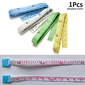 Cuộn thước dây 150cm 60Inch mềm mại thu lại được vỏ có nút bấm dùng để đo vải may đồ và lấy số đo cơ thể