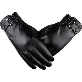 Găng Tay Nam Cảm Ứng Điện Thoại Da Pu - GT01