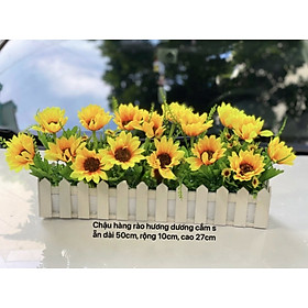 Mua Hoa hướng dương  bình hoa cắm sẵn và chậu hàng rào hoa giả trang trí