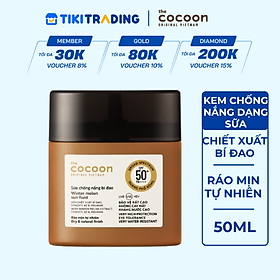 Kem chống nắng Bí đao Cocoon 50ml dạng sữa - sữa chống nắng