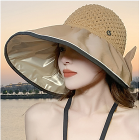 Mũ rộng vành chống nắng chống tia UV cao cấp, nón nữ rộng vành thời trang