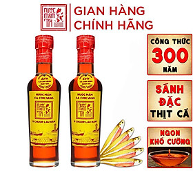 (Combo 02 chai) Nước Mắm Tĩn Cá Cơm Vàng Ruột Đỏ Độ Đạm 60N Tự Nhiên Chai Thuỷ Tinh 250ml Nước Mắm Rin Nguyên Chất Truyền Thống Sạch Nước Mắm Nhỉ Từ Thùng Lều Gỗ Cốt Nhĩ Đặc Biệt Cá Cơm Vàng Ruột Đỏ Muối Tinh Khiết, Sánh Đặc Thịt Cá, Không Chất Bảo Quản