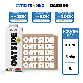 Thùng 6 hộp Sữa yến mạch OATSIDE vị nguyên bản Barista Blend 1L