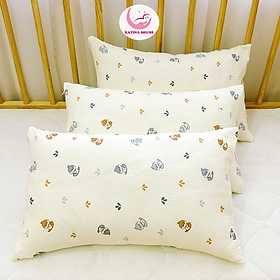 Gối cho bé sơ sinh, mầm non Katina House, vải muslin mềm nhẹ, thoáng khí, thấm hút tốt, an toàn