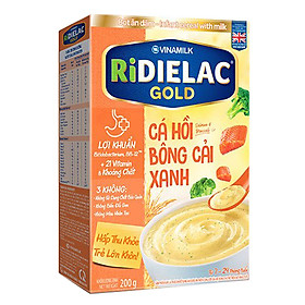 Bột Ăn Dặm Vinamilk Ridielac Cá Hồi Bông Cải Xanh (200g)