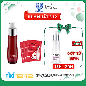 Combo Serum Ngăn Ngừa Lão Hóa Pond's Age Miracle Double Action (30ml) + 3 Mặt Nạ Pond's Ngăn Ngừa Lão Hóa (21ml/Miếng)