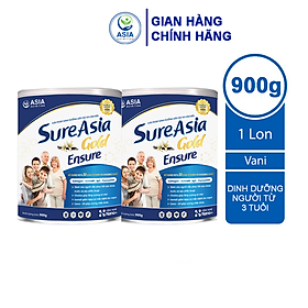 Hình ảnh Combo 2 hộp Sữa bột Sure Asia Gold En sure 900g thượng hạng nguyên liệu nhập khẩu từ Hoa Kỳ cao cấp