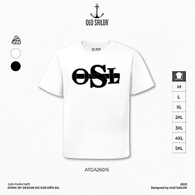 Áo thun nam họa tiết Old Sailor - O.S.L VELVET PRINTED TEE - 26015 - Big size upto 5XL