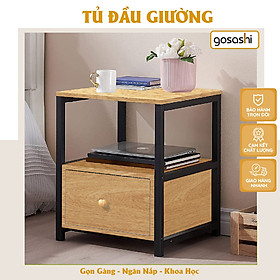 Kệ Tủ Đầu Giường Chân Sắt 1 Ngăn Kéo Phong Cách Hiện Đại Mẫu Mới Nhất 2024 Dễ Dàng Lắp Đặt Đơn Giản Mà Tinh Tế