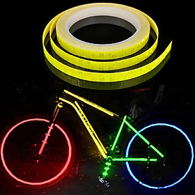 Cuộn băng keo phản quang 8 MÉT dán trang trí xe đạp, xe máy, xe ô tô - Băng dính/ miếng dán decal phản quang cảnh báo an toàn ban đêm